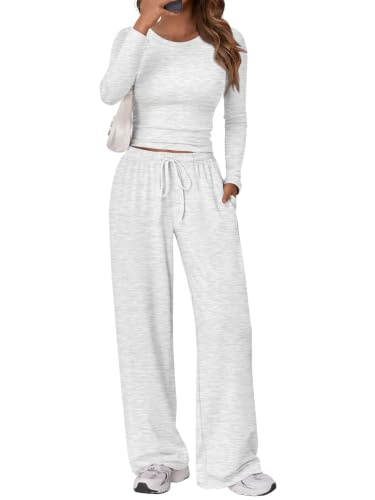 Trendy Queen Womens 2 Piece Outfits 2026 Fall Lounge Set with Pockets