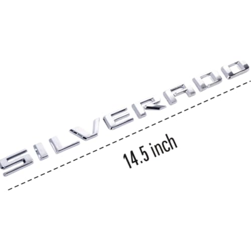 Image of 4pack for Silverado Plus LTZ Emblems 2019-2025 3D Letters Badges Compatible with Silverado (Chrome)