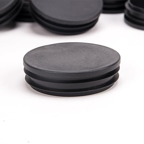 Image of ZORZA Round End Caps,2-3 /8 inch (60mm) Round Plastic Plug Insert, Tubing End Caps, Suitable for Pipe Posts, Chairs, Furniture, and Round Metal Tubes (8 Pcs)