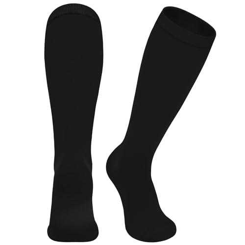 Sarfel Black Toddler Soccer Socks Kids 4-6 Kids Soccer Socks 4-6 Years Girl Boys Baseball Socks Black Baseball Socks Youth Boys