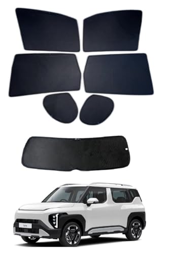 Image of Premium Car Sunshade Fix Type Non-Magnetic Curtain with Rear Dicky Curtain Set of 7pc for Kia Syros 2025