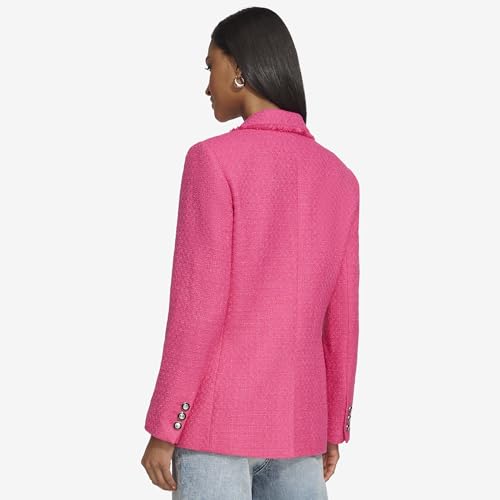 KARL LAGERFELD Women's Elevated Tweed Blazer Jacket3
