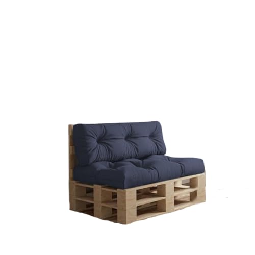 chilly pilley Palettenkissen Wasserdicht Palettenauflage Palettenpolster Palettenmöbel Gartenkissen Wasserfest Wasserabweisend viele Größen und Farben (Set 2er. Dunkelblau)