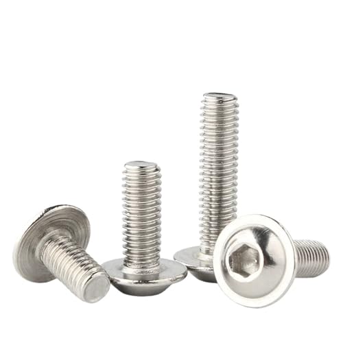 5 個 M3 M4 M5 M6 ステンレス鋼 六角円筒頭ワッシャーネジ 半丸頭六角ワッシャーネジ(25mm,M5-10PCS)