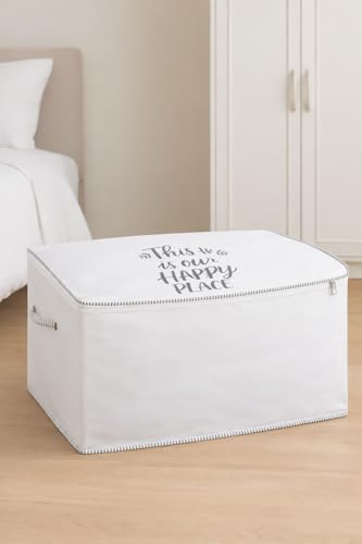 Düzenleyici, İpli Baskılı Yorgan Yastık Kıyafet Hurcu Organizer Hurç (Yorgan 75 x 45 x 45)