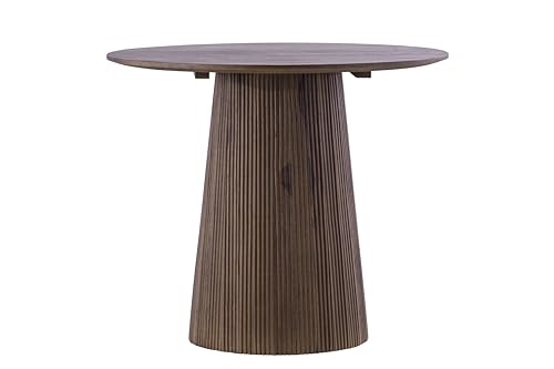 Canarm Madhy Mid-Century Modern Round Wooden Side Table, Brown Accent Furniture for Living Room & Bedroom by Canarm - Used condition - US$65.30