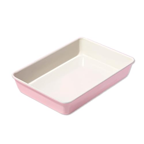 Paris Hilton Nonstick Carbon Steel Bakeware Collection, 13-Inch x 9-Inch Multipurpose Pan, Dishwasher Safe, Made without PFOA and PFAS, Pink Cream Two-Tone
