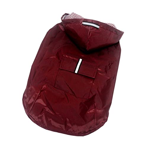 Hohopeti Dog Raincoats Waterproof Breathable Reflective Hood Large Size Comfortable Nylon Puppy Poncho for Rainy Days