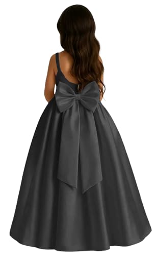 MCieloLuna Round Neck Flower Girl Dress Toddlers Princess Ball Gown