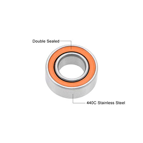 Rodamiento SMR84C-2OS de acero inoxidable 4x8x3 mm y bolas cerámicas miniatura ABEC7 2