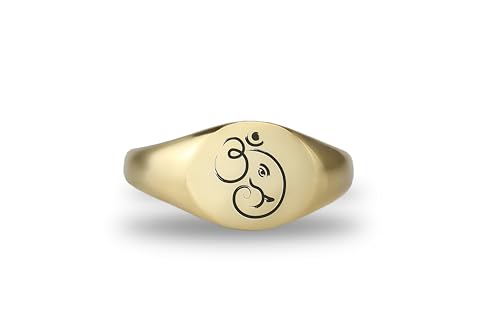 Bague Ganesha gravée et personnalisée, bijou spirituel de l'Inde pour elle