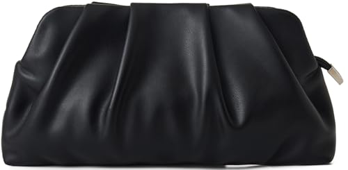 Image of Women's Clutch Purse,Evening Bag for Women Ruched Clutch Purse Detachable Metal Chain Crossbody Bag