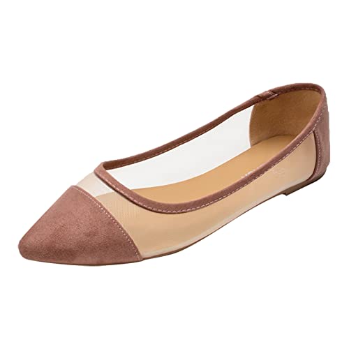 Pointed Toe Flats for Women Ballet Slip On Dress Shoes Mesh Breathable Comfortable Fashion Casual Lightweight Business Work Office Womens Low Top Non-Slip Dance Flats Walking Shoes4