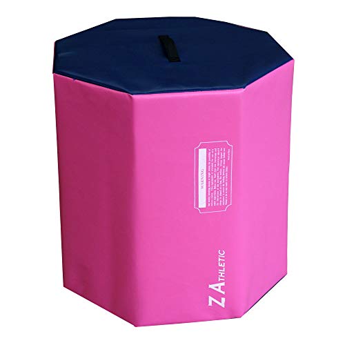 Z ATHLETIC Octagon Mat for Gymnastics, Tumbling, Cheerleading (Pink and Blue)