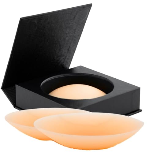 Image of coverme Nipple Covers, Silicone Sticky Pasties for Women, Skin-Tone Adhesive with Travel Case, Ultra-Comfort, Reusable!