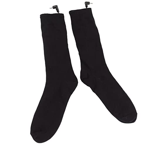 Drfeify Calcetines Calefactables, Calcetines Calefactables con Pilas, Suaves, Cálidos, Transpirables, Elásticos, Calcetines Calefactores Eléctricos para Hombres y Mujeres