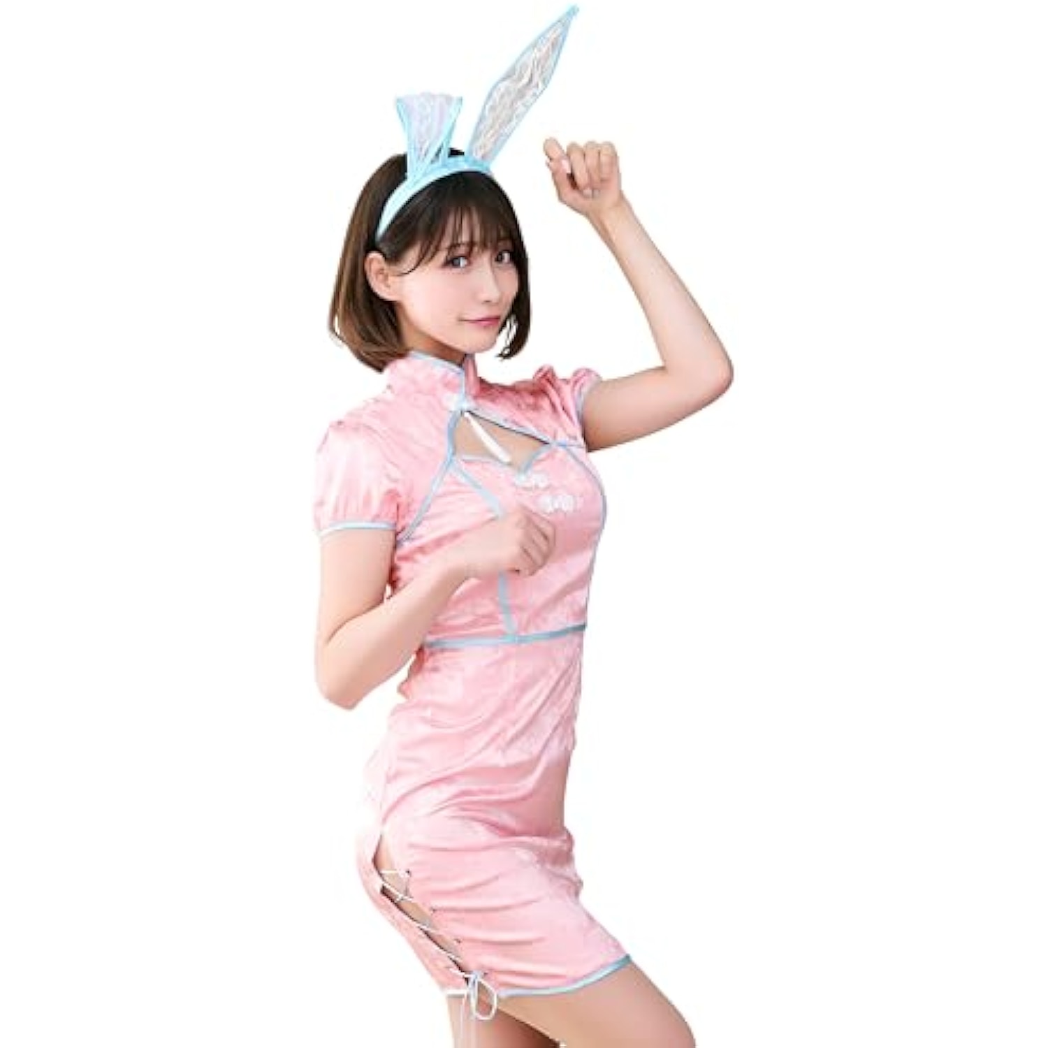 クリアストーン(Clearstone) ロイヤルチャイナ コスプレ ハロウィン うさぎチャイナ ベビーピンク レディース ピンク 詳細画像1