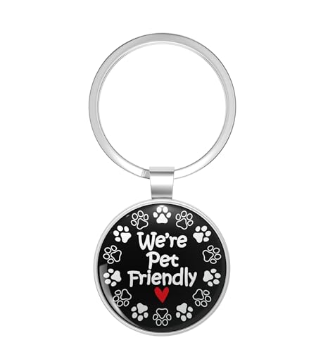 1080 Graphics We Are Pet Friendly Stainless Steel Keychain with