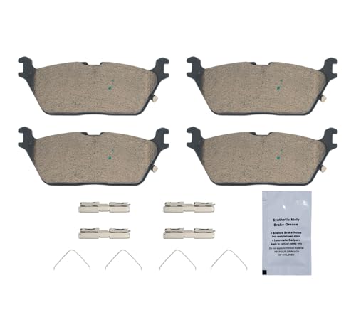 Image of HUSCH D2169 Rear Ceramic Brake Pads Kit Fit For Jeep Grand Wagoneer 2022-2024, For Grand Wagoneer L 2023-2024, For Wagoneer 2022-2024, For Wagoneer L 2023-2024, For Ram 1500 2019-2025
