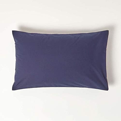 HOMESCAPES White Pure Egyptian Cotton Pillowcase Standard Size 200 TC 400 Thread Count Percale Equivalent Housewife Pillow Case