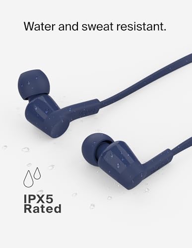 Image of Belkin SoundForm Wired Earbuds with USB-C Connector, in-Ear Earphones w /Microphone - USB-C Headphones for iPhone 17, iPhone 16, iPad mini, Galaxy S25, Google Pixel 9, Android, and More - Blue