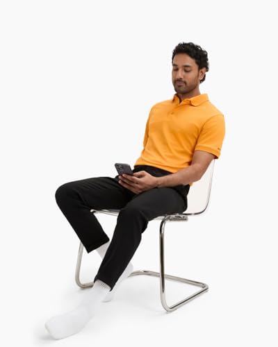 Image of LUDIC Core Polo T-Shirt, Dailymove Collection | Regular Fit | Stand-up Collars | 100% Organic Cotton, 240 GSM | Lightweight & Comfortable |Everyday Essential | Polo T-Shirt for Men