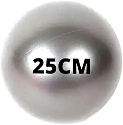 Bola de Yoga 25cm Cinza Pilates Ginastica Exercicio Suiça Fisioterapia PVC Overball