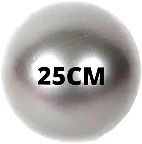 Bola de Yoga 25cm Cinza Pilates Ginastica Exercicio Suiça Fisioterapia PVC Overball