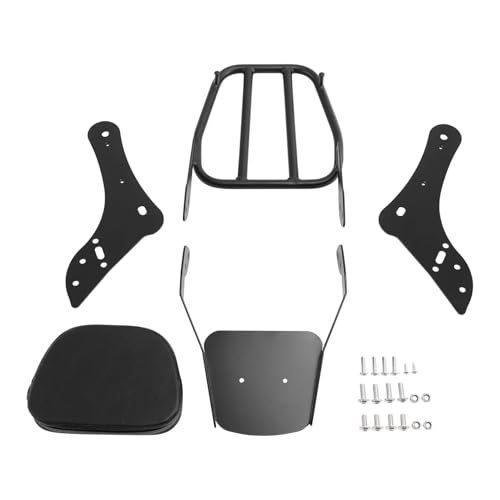 Porte-bagages sissy bar Vulcan S en acier renforcé finition noir mat premium
