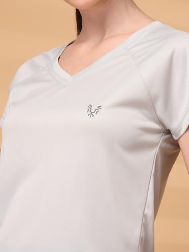 Image of UZARUS Women's V-Neck Sports T-Shirt | Pack of 2 | Gym, Yoga & Activewear Top