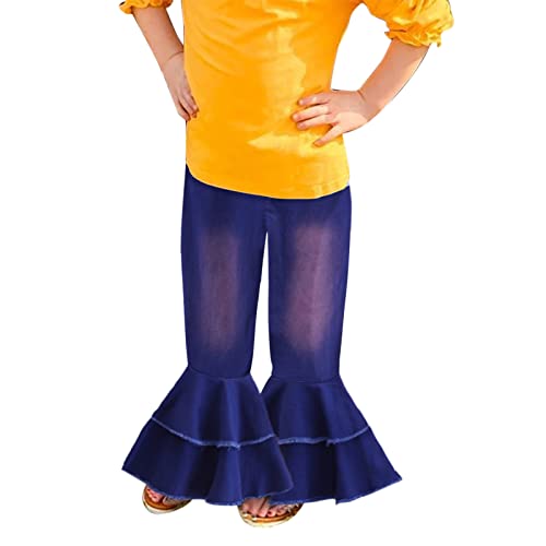 Teen Girls Y2k Jeans Cute Lace Up Bow Side High Rise Aesthetics Pants Lounge Girls Size 7/8 Clothes