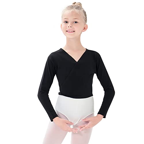 tanzdunsje Maglioncino da Balletto di Danza Cardigan Cotone Manica Lunga per Bambini Ragazze Donne