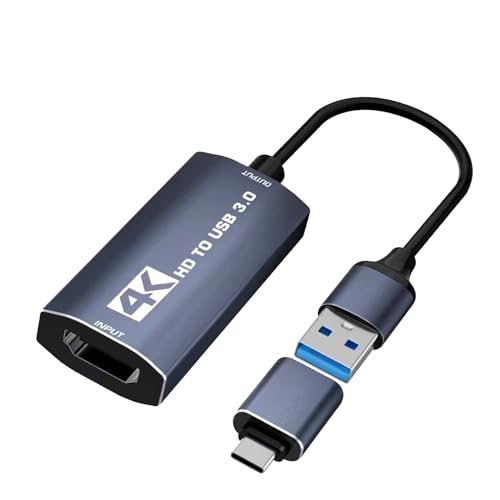 Carte De Capture HDMI USB 3.0 Banaone - 1080p 60fps - Plug & Play Pour Streaming Jeux - Compatible PC/Mac