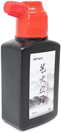 Artway Chinese Sumi Ink- Dense Black Chinese Drawing Ink - 100ml