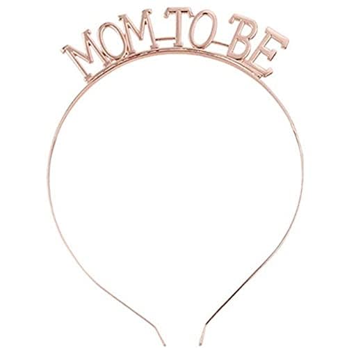 lalantopparties Mom To Be Crown For Maternity Photo Shoot, Tiara, Mom To Be Headband For Theme Party Supplies, Wearable Supplies For Birthday, Bachelorette, Cocktail, Sangeet, Bachelor (Rose Gold)-picture-16