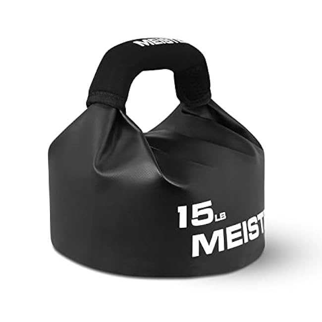 Meister BEAST Portable Sand Kettlebell - Soft Sandbag Weight - 15lb / 6.8kg - Black