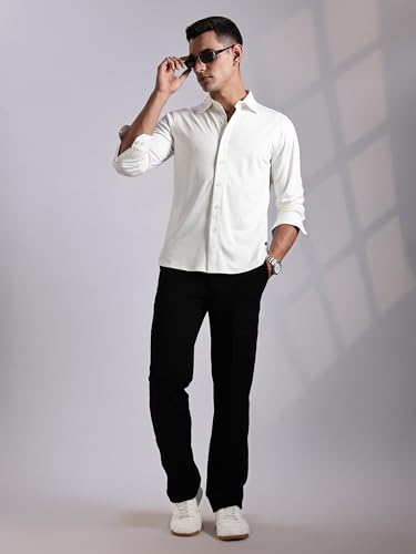 Image of Thomas Scott Men's | Tencel Fabric | Solid | 4 Way Stretchable | Lightweight | Moisture Absorb | Wrinkle Free | Shirt