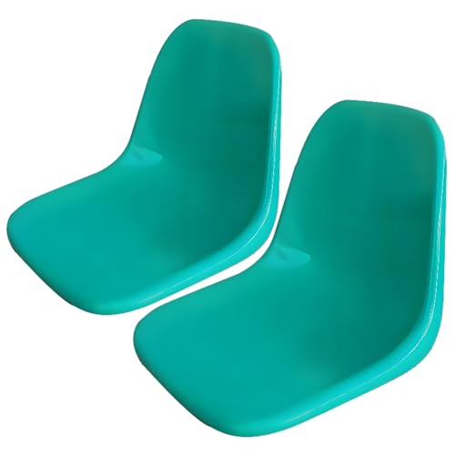 WPWSDWMX 2 Pcs Backrest Chair, Waiting Room Chair Bench, Plastic Shelter and Stadium Seats, Replaces School Canteens Molded Seat(Green,12cm/4.7in)