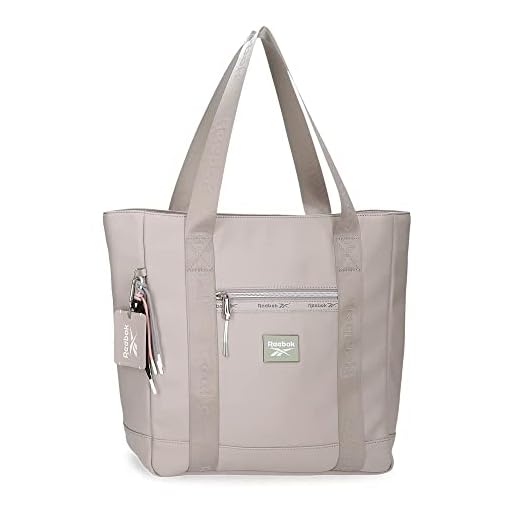 Reebok Tina Bolso shopping 15,6" Gris 36x36x12 cms Piel sintética