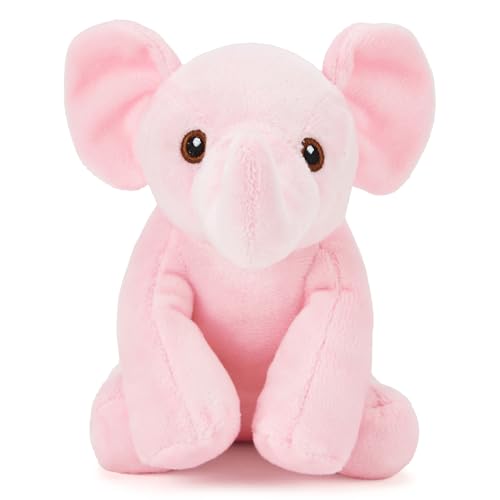 Zappi Co Elsa the Pink Elephant Plush Toy (15cm) - Soft, Cuddly, 100% Recycled - Colourful Trunk Friend for Girls Boys Newborn Gift - Image 4