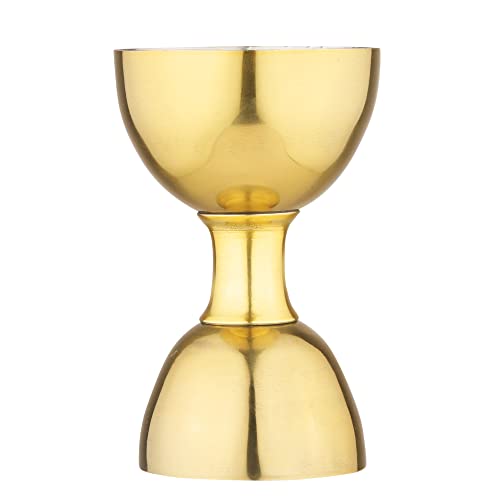 Image of Anything & Everything Stainless Steel Premium Peg Pourer Jigger Cup, Alcohol Whisky Wine Cocktail Shot Glass Perfect for Home Bar Double Side Tool (Gold)