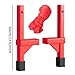 pistro Wooden Stilts for Kids & Adults - Solid Wood Folk Dance & Cosplay Props (Multipurpose)- Red 60cm