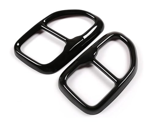 排気口 排気管 パーツ 用 X3 G01 X4 G02 2018-2022 排気チップ ステンレススチール製 車用 リアマフラー パイプ カバー トリム テールスロートフレーム 外装(Style A-black)