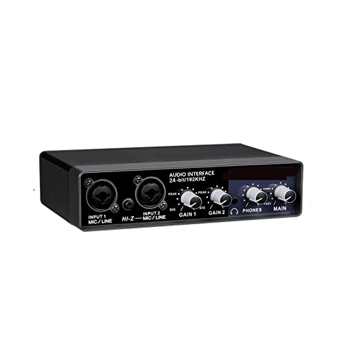 mezclador profesional Tarjeta de sonido de audio profesional Q-22 con grabación de guitarra...