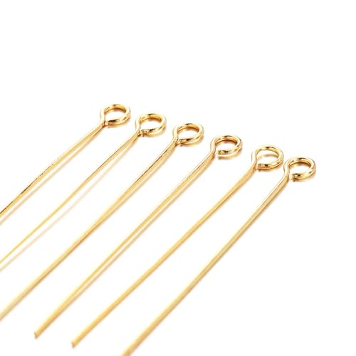 Fukugems Uitstekende Kwaliteit Sieraden Accessoires Eye Pins voor Sieraden Manufacturing 100 stukken 18k gold 16mm