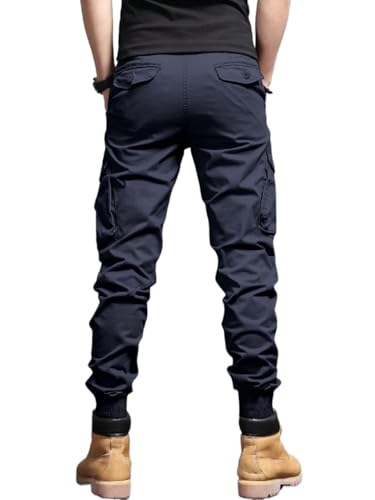 mens cargo pants relaxed fit Casual Solid Color Cargo Pants2