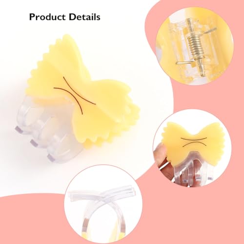 Personalized Pasta Cute Noodle Hair Claw Clip Acetate Novelty Hair Claw for Women Mother's Day Gift 1PC