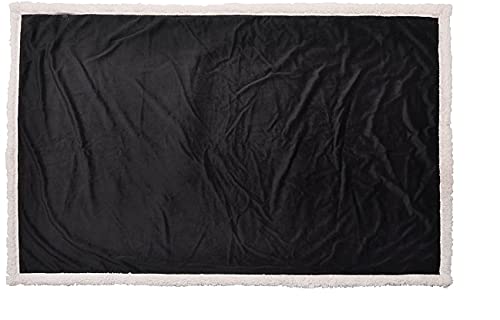 PAWSOME Blanket for Dogs Cats, Warm Flannel Plush Pet Bed Blanket Reversible Black (Small)