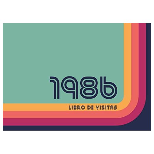 1986 Libros de Visitas: Libro de visitas para fiestas de cumpleaños de estilo retro para que la familia y los amigos inserten saludos y mensajes | 100 páginas | Vol 2