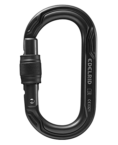 Edelrid Schraubkarabiner Oval Power 2500 Screw II mit schmaler Hülse, Farbe:Night